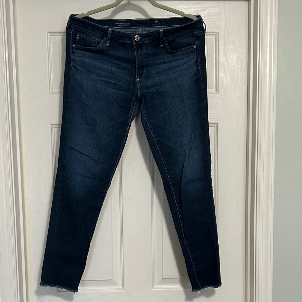 Ag Adriano Goldschmied Skinny Jeans in Dark Blue Wash